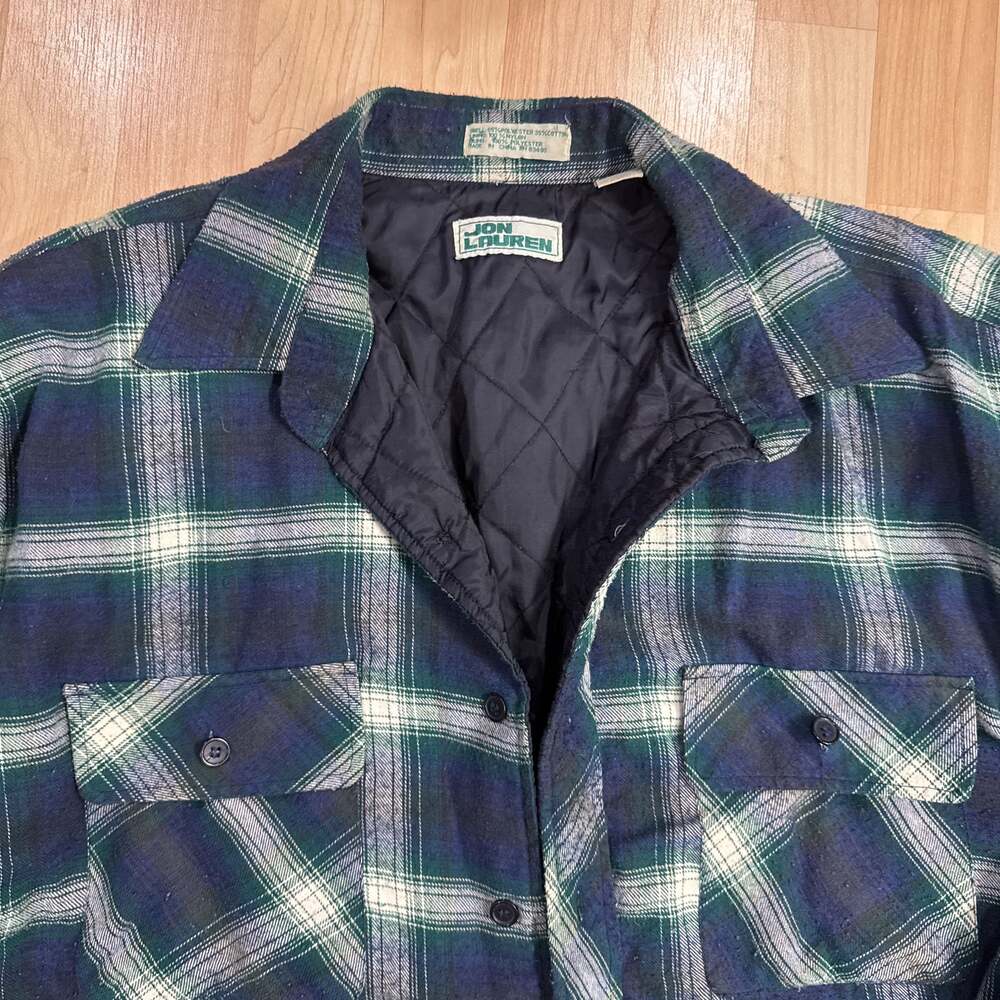 Vintage boyfriend style lined plaid jacket XXL